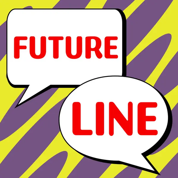 Legenda Texto Apresentando Future Line Conceito Significado Futuro Dívida Devida — Fotografia de Stock