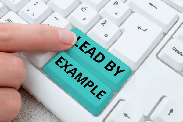 Textzeichen Mit Lead Example Business Approach Führen Sie Einen Mentor — Stockfoto