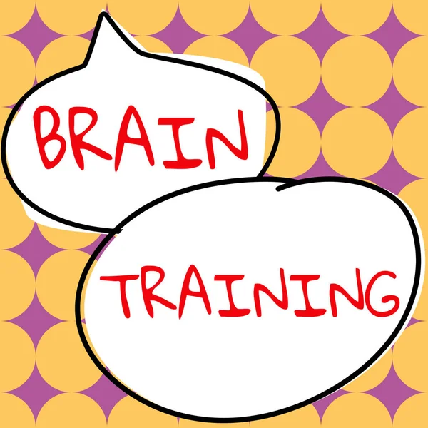 Inspiráció Mutató Jel Brain Training Üzleti Áttekintés Mentális Tevékenységek Fenntartása — Stock Fotó