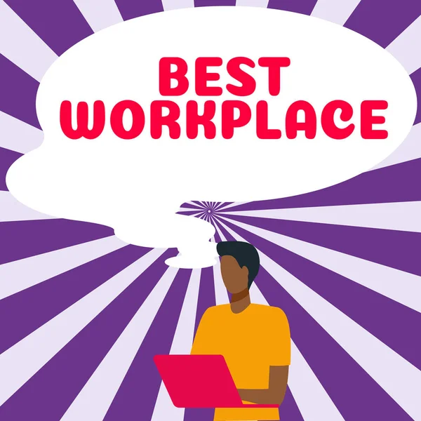 Текст Почерка Best Workplace Word Ideal Company Work High Compensation — стоковое фото