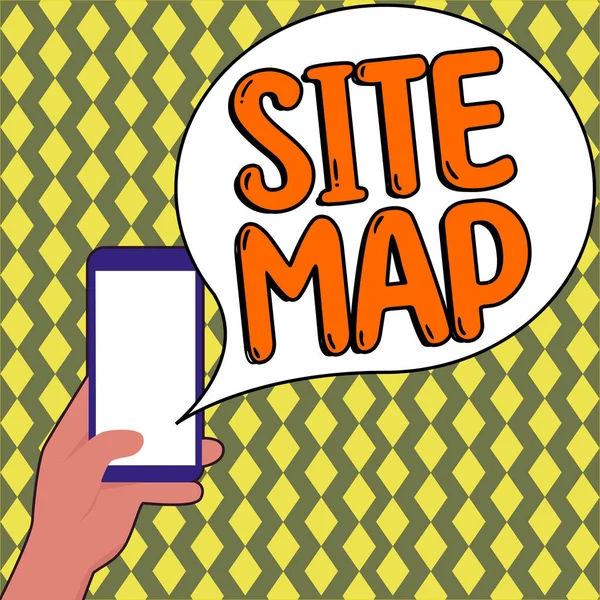 Handschrift Tekst Site Map Woord Voor Ontworpen Zowel Gebruikers Als — Stockfoto