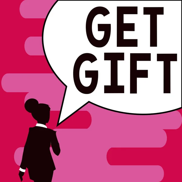 Text Rukopisem Get Gift Word Something You Give Getting Anything — Stock fotografie