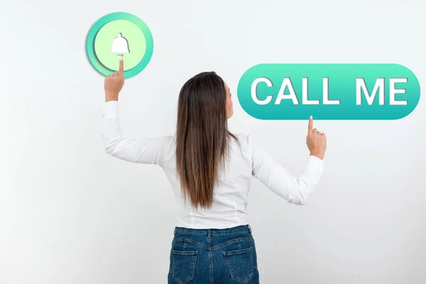 Text Sign Showing Call Concept Meaning Asking Communication Telephone Talk — Stock Photo, Image