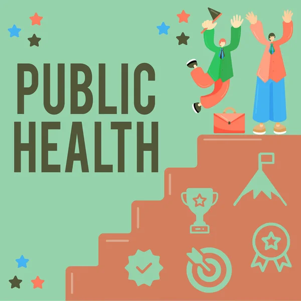 Текст Почерка Public Health Internet Concept Promoting Healthy Lifestyles Community — стоковое фото