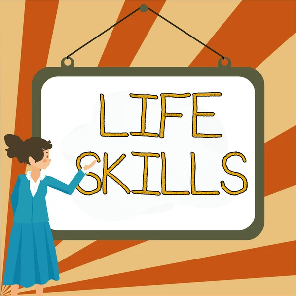 Tekst Met Inspiratie Life Skills Business Showcase Die Noodzakelijk Wenselijk — Stockfoto