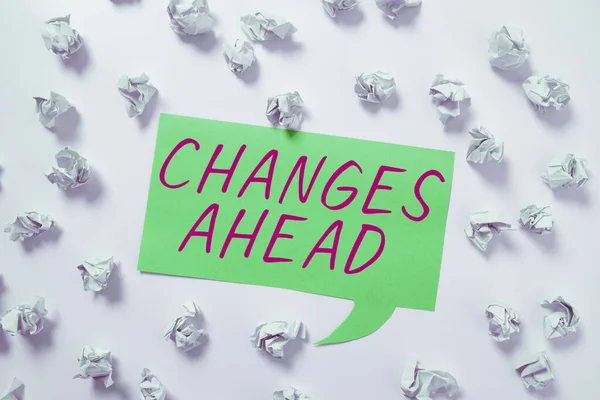 Değişiklikleri Sunan Metin Başlığı Değişiklikleri Değiştirmek Başka Bir Değişime Açmak — Stok fotoğraf