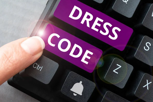 Logga Som Visar Klädkod Business Approach Ett Accepterat Sätt Att — Stockfoto