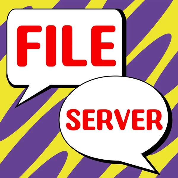 Подпись Тексту Представляющая Файловый Сервер Устройство Бизнес Идеи Контролирующее Доступ — стоковое фото