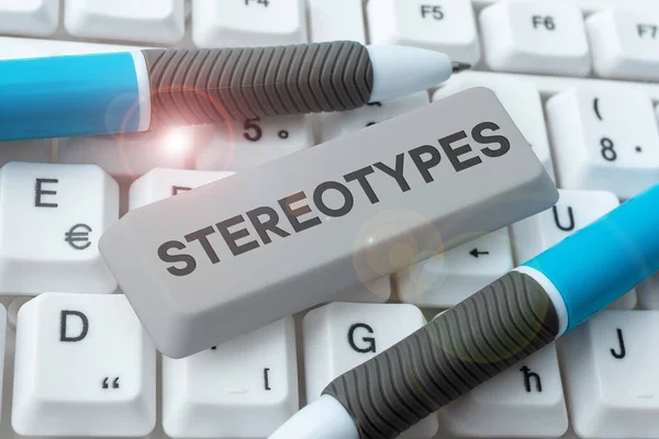Handskrift Text Stereotyper Word Skrivet Alla Tankar Som Allmänt Antagits — Stockfoto