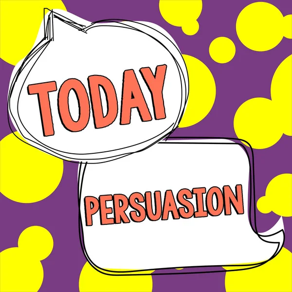 Texto Que Muestra Inspiración Persuasión Negocios Mostrar Acción Hecho Persuadir — Foto de Stock