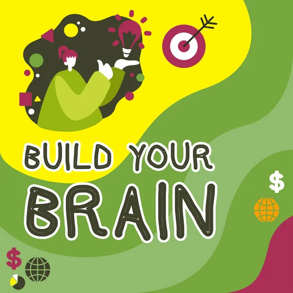 Teksten Weergeven Bouw Brein Concept Betekent Mentale Activiteiten Cognitieve Vaardigheden — Stockfoto