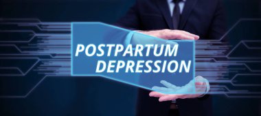 Doğum Sonrası Depresyonu, Kavramsal Fotoğraf Doğum Sonrası Yoğun Depresyonu içeren Ruh Durumu Bozukluğu