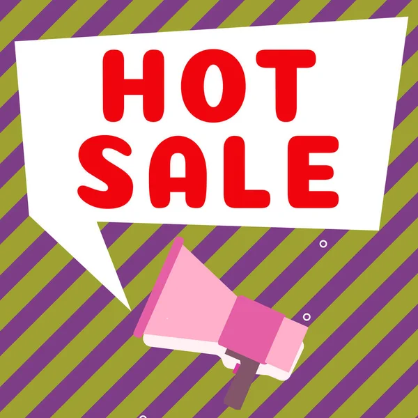 Conceptual display Hot Sale, Word for putting products on high discount Great price Black Friday