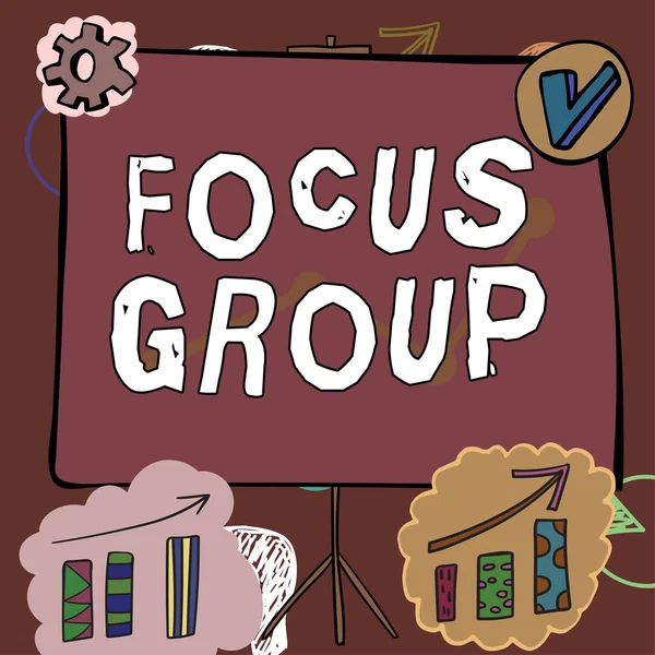 Концептуальный Дисплей Focus Group Word Group People Responsible Determine Response — стоковое фото