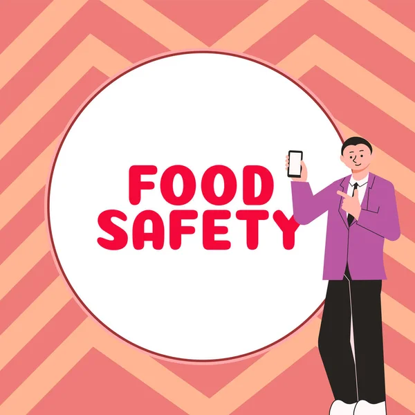 Writing Displaying Text Food Safety Word Conditions Practices Preserve Quality — Stock Photo, Image