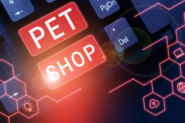 Pet Shop Conceptual Photo Retail Business Which Sell Different Kind — 스톡 사진
