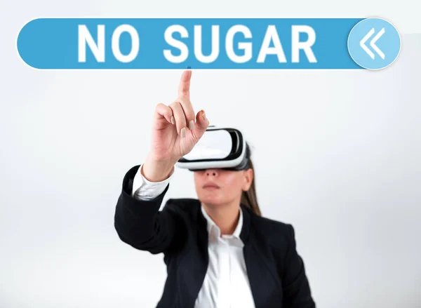 Kavramsal Başlık Şekersiz Nternet Konsepti Geride Bırakıldı Yerine Yapay Tatlandırıcı — Stok fotoğraf
