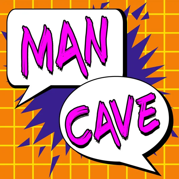 Esposizione Concettuale Man Cave Business Idea Una Stanza Uno Spazio — Foto Stock