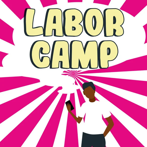 Tekst Bijschrift Presenteren Labor Camp Woord Voor Een Strafkolonie Waar — Stockfoto