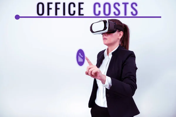 Konzeptionelle Darstellung Bürokosten Konzept Bedeutet Geldbetrag Der Den Vermieter Gezahlt — Stockfoto