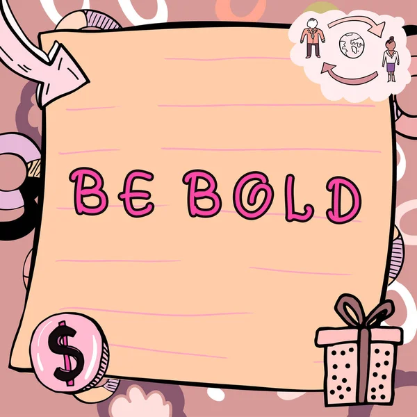Handschriftteken Bold Business Idee Ervoor Los Het Zelf Plaats Van — Stockfoto