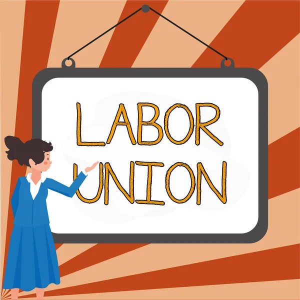 Schrijven Met Tekst Labor Union Word Written Rules Relating Rights — Stockfoto