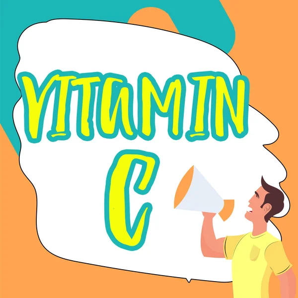 Vitaminini Gösteren Tabela Yani Iyileşmeyi Teşvik Eder Vücudun Demir Akrep — Stok fotoğraf