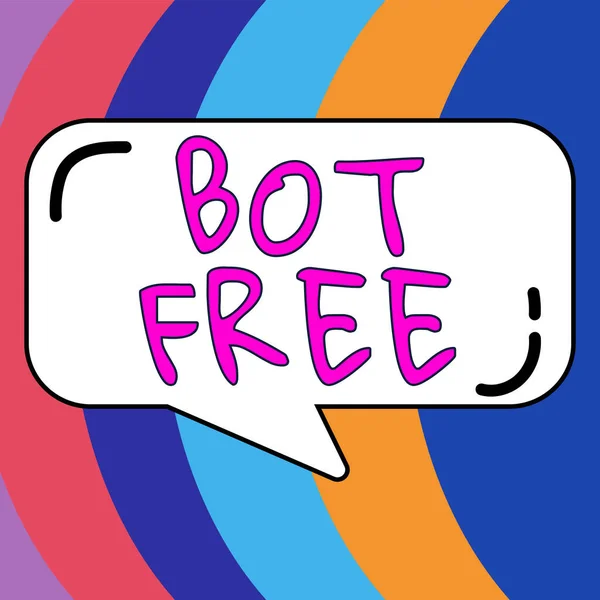 Tekst Pokazujący Inspirację Bot Free Concept Oznacza Program Komputerowy Który — Zdjęcie stockowe
