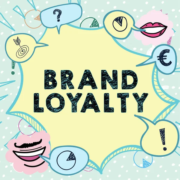 Τίτλος Κειμένου Που Παρουσιάζει Brand Loyalty Business Concept Επαναλάβετε Αγορά — Φωτογραφία Αρχείου