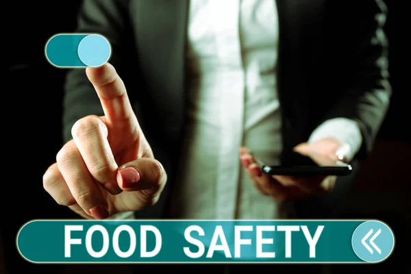 Texto Inspirador Segurança Alimentar Panorama Negócios Condições Práticas Que Preservam — Fotografia de Stock