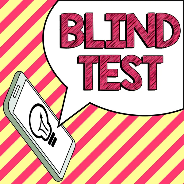 Έμπνευση Δείχνει Σημάδι Τυφλή Δοκιμή Επιχείρηση Βιτρίνα Κοινωνική Εμπλοκή Ένα — Φωτογραφία Αρχείου
