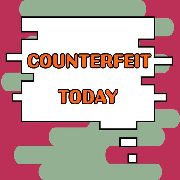 Concerepeption Counterfeit Business Overview 속이려는 의도로 것이다 — 스톡 사진