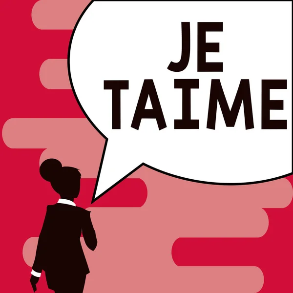 Texte Inspirant Taime Approche Affaires Exprimant Aime Mots Français — Photo
