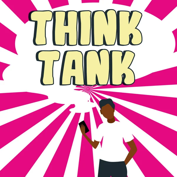 Tekst Met Inspiratie Think Tank Business Approach Denken Aan Innovatieve — Stockfoto