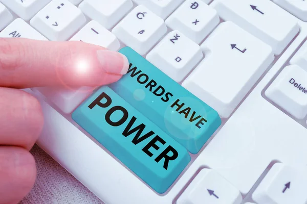 Konzeptionelle Anzeige Wörter Haben Macht Business Ansatz Energie Fähigkeit Heilen — Stockfoto