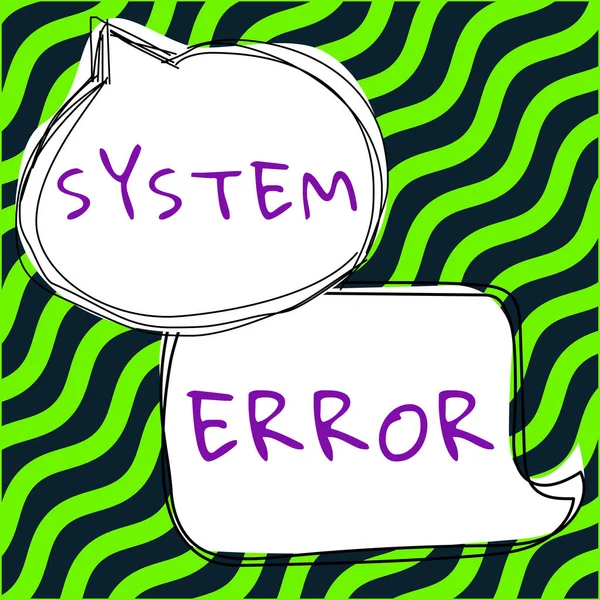 Sinal Escrita Mão Erro Sistema Abordagem Negócios Falha Tecnológica Queda — Fotografia de Stock