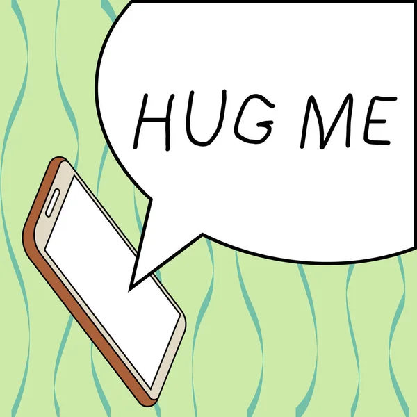 손으로 Hug 아이디어는 누군가에게 따뜻하게 껴안거나 달라고 — 스톡 사진