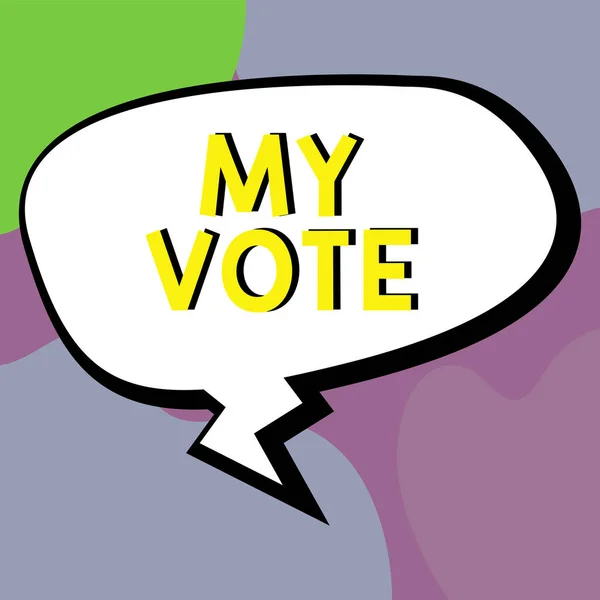 Legenda Conceitual Vote Concept Meaning Act Showing Your Choice Opinion — Fotografia de Stock