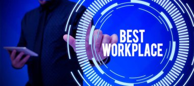 Metin En İyi İşyeri, İnternet Konsepti İdeal Şirketi Yüksek Tazminatsız Çalışmak İçin Yazılıyor