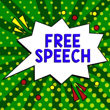 Konuşma Özgürlüğü, İş Fikri 'ni sunan metin başlığı insanların fikirlerini açıkça ifade etme hakkı