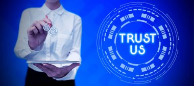 El yazısı işareti. Bize güven, internet. Birinin iyi ve dürüst olduğuna ve zarar vermeyeceğine inanmak.