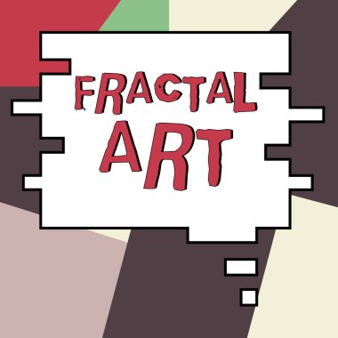 Fraktal Sanatı sunan metin başlığı, Kavramsal fotoğraf kamu tartışması için kullanılan web sitesinin yeri veya bölümü