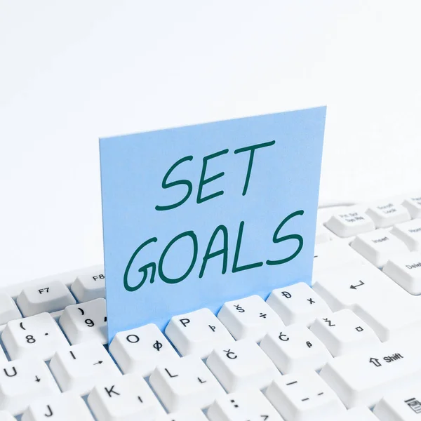Set Goals Word Written Defining Achieve Future — 스톡 사진