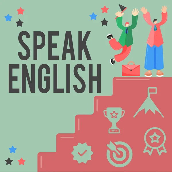 Continual Display Speak English Internet Study Another Foreign Language Online — стоковое фото