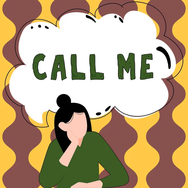Текст Вивіски Показує Call Концепція Означає Прохання Язку Телефону Говорити — стокове фото