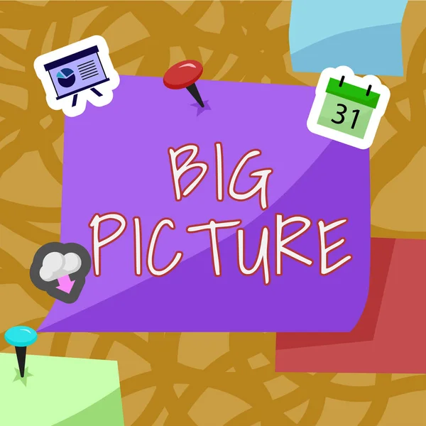 Концептуальне Відображення Big Picture Word Найважливіших Фактів Про Певну Ситуацію — стокове фото