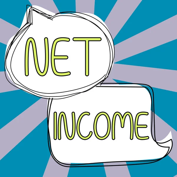 Inspiratie Met Teken Netto Inkomen Conceptuele Foto Het Bruto Inkomen — Stockfoto