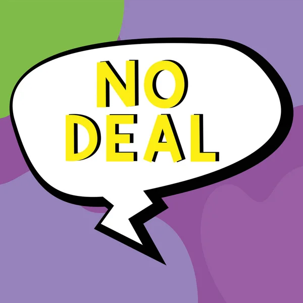 Exibição Conceitual Deal Ideia Negócio Resultado Negativo Acordo Acordo Como — Fotografia de Stock