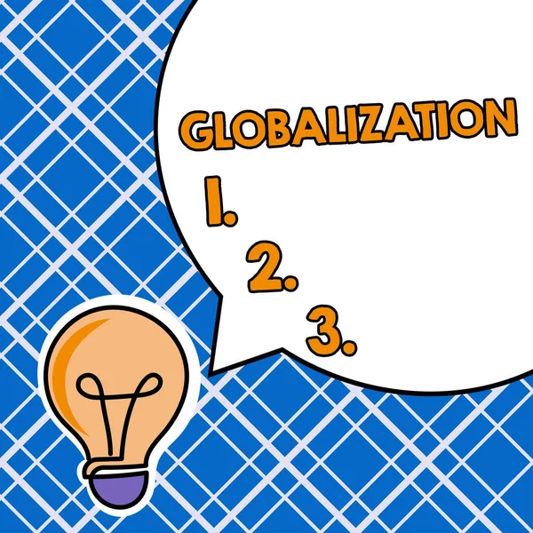 Konzeptionelle Darstellung Globalisierung Geschäftsmodell Entwicklung Einer Zunehmend Integrierten Weltwirtschaft Geprägt — Stockfoto