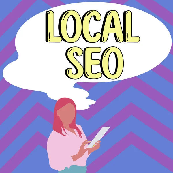 Conceptual Display Local Seo Business Overview Effective Way Marketing Your — Stock Photo, Image